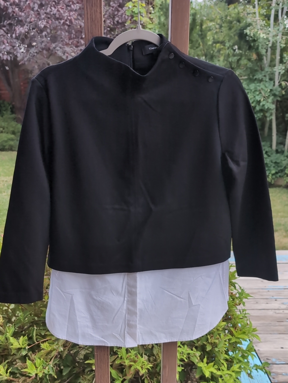 Theory Black Layered-Look Women's Shirt